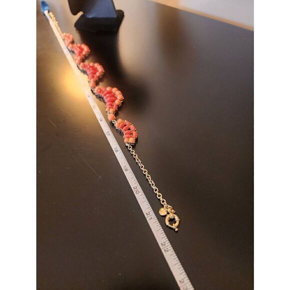 J.Crew coral statement necklace faux gold - Picture 4 of 7